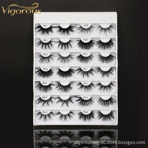 New Desing Wholesale 27 mm With Customized Package Long Fluffy Thick Mink Fur False 3D 5D Eyelashes Vendor